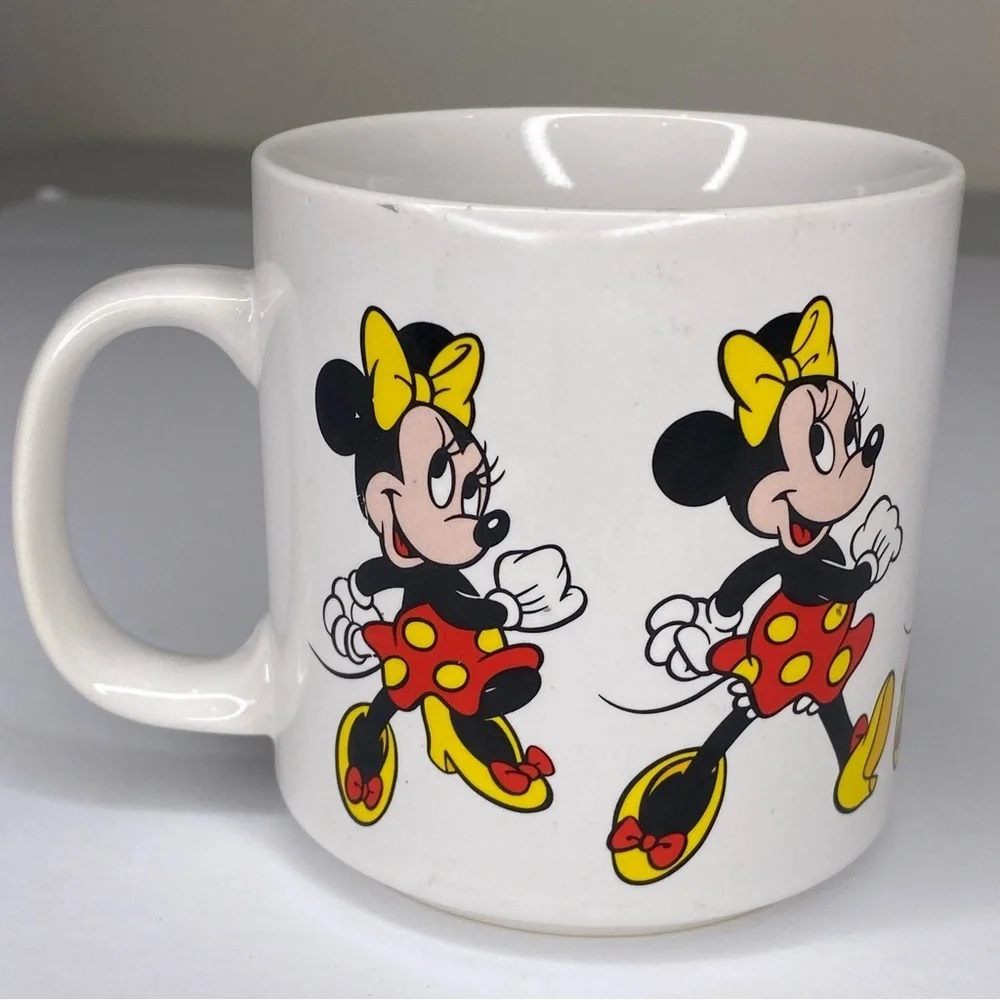 Vintage Disney Minnie Mouse Coffee Mug Cup Made In Korea